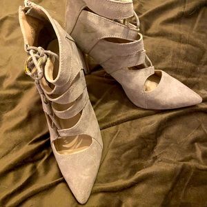 Tan suede heels